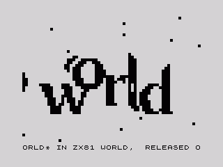 Hello World ZX81